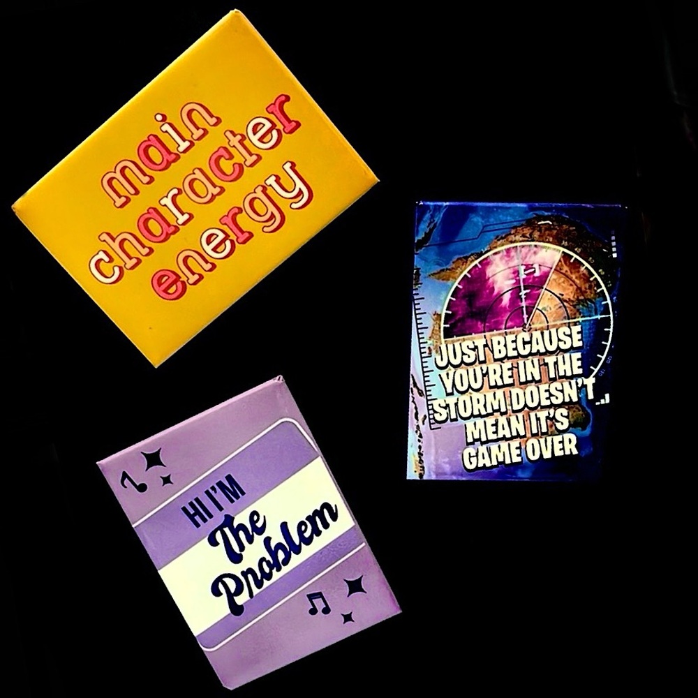 Set of 3 Magnets for Hope, Humor & more! 💜😂🙏🏼